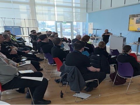 Group of students participating in a training course.