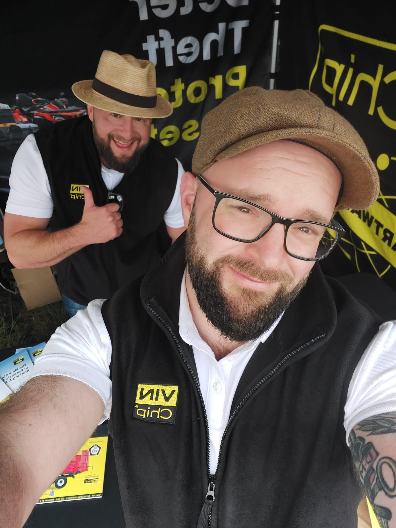 Mike Morton and Scott Sullivan on the VIN Chip stand at the Cereals Event 2026.