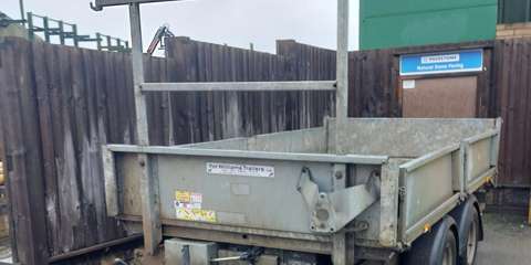 Trailer that has been recovered, parked safely off the road.