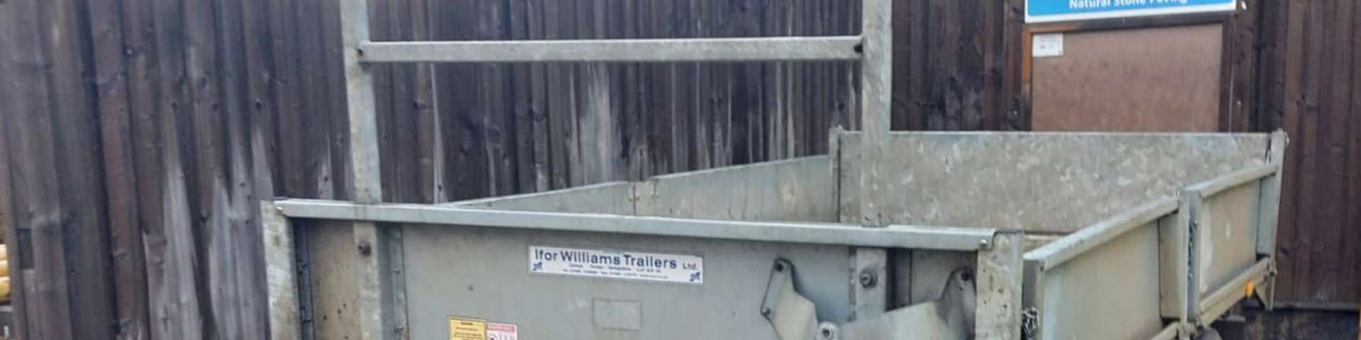 Trailer that has been recovered, parked safely off the road.