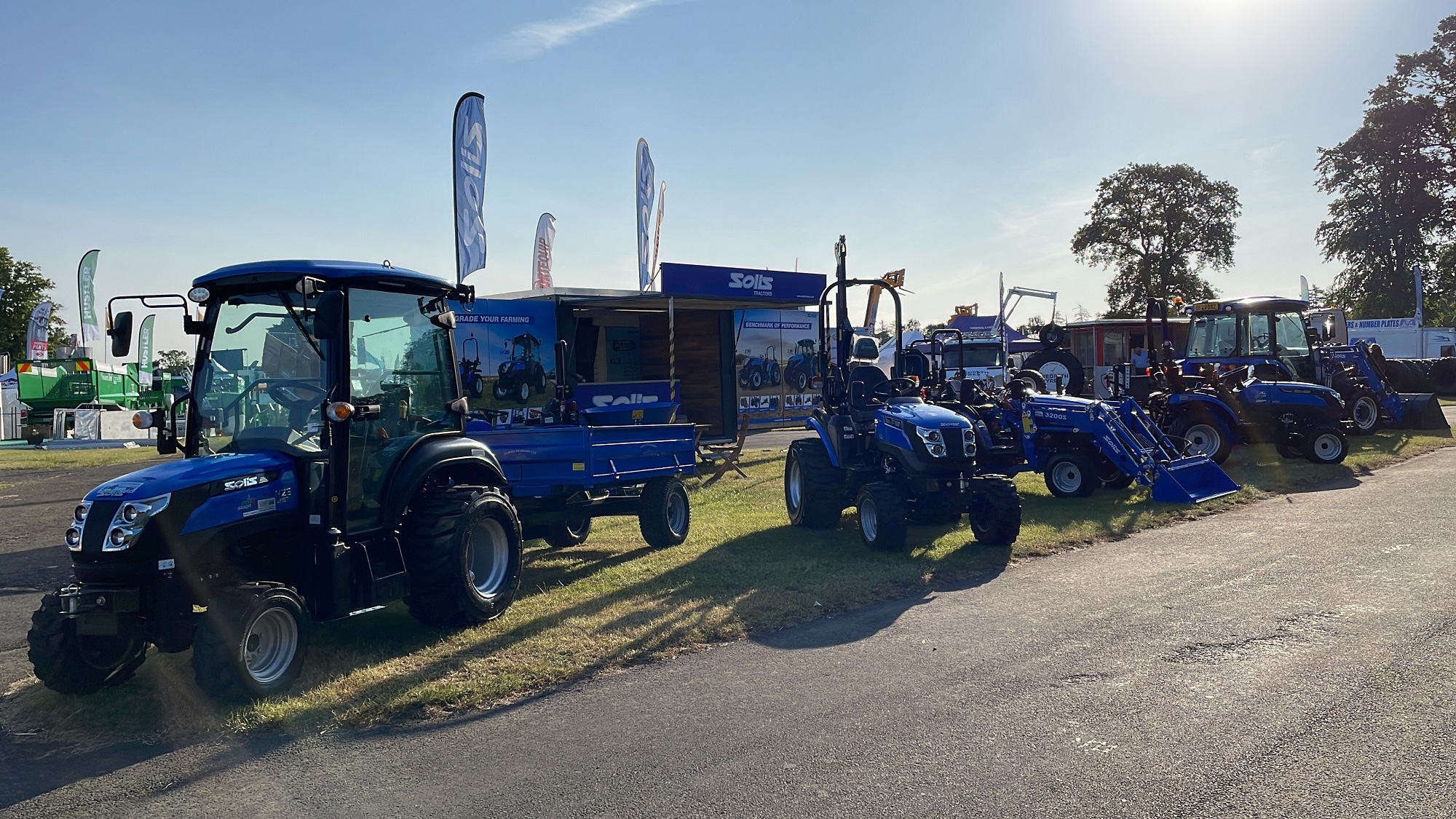 Solis agricultural machinery display.